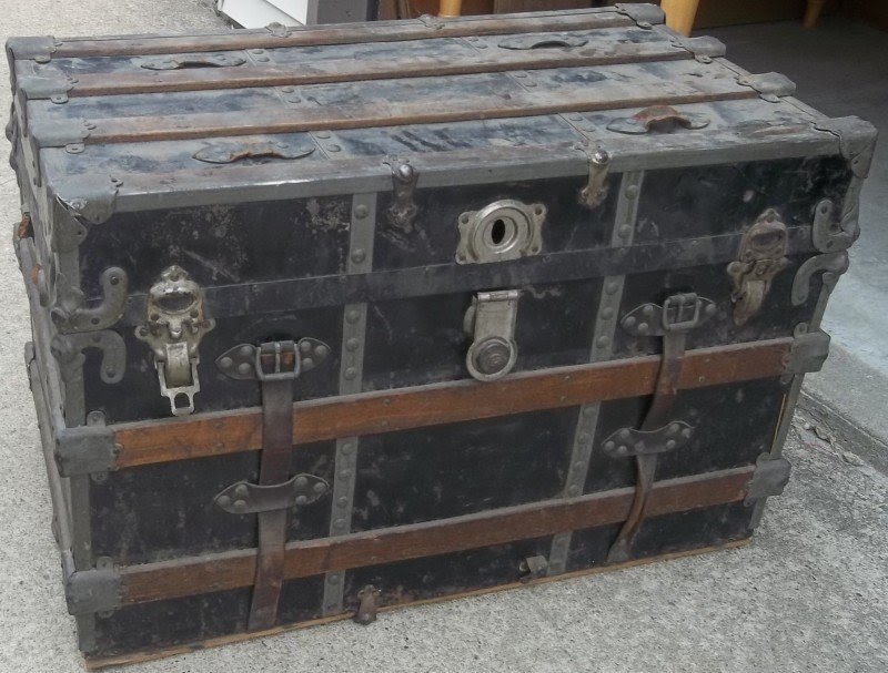 Antique storage trunk