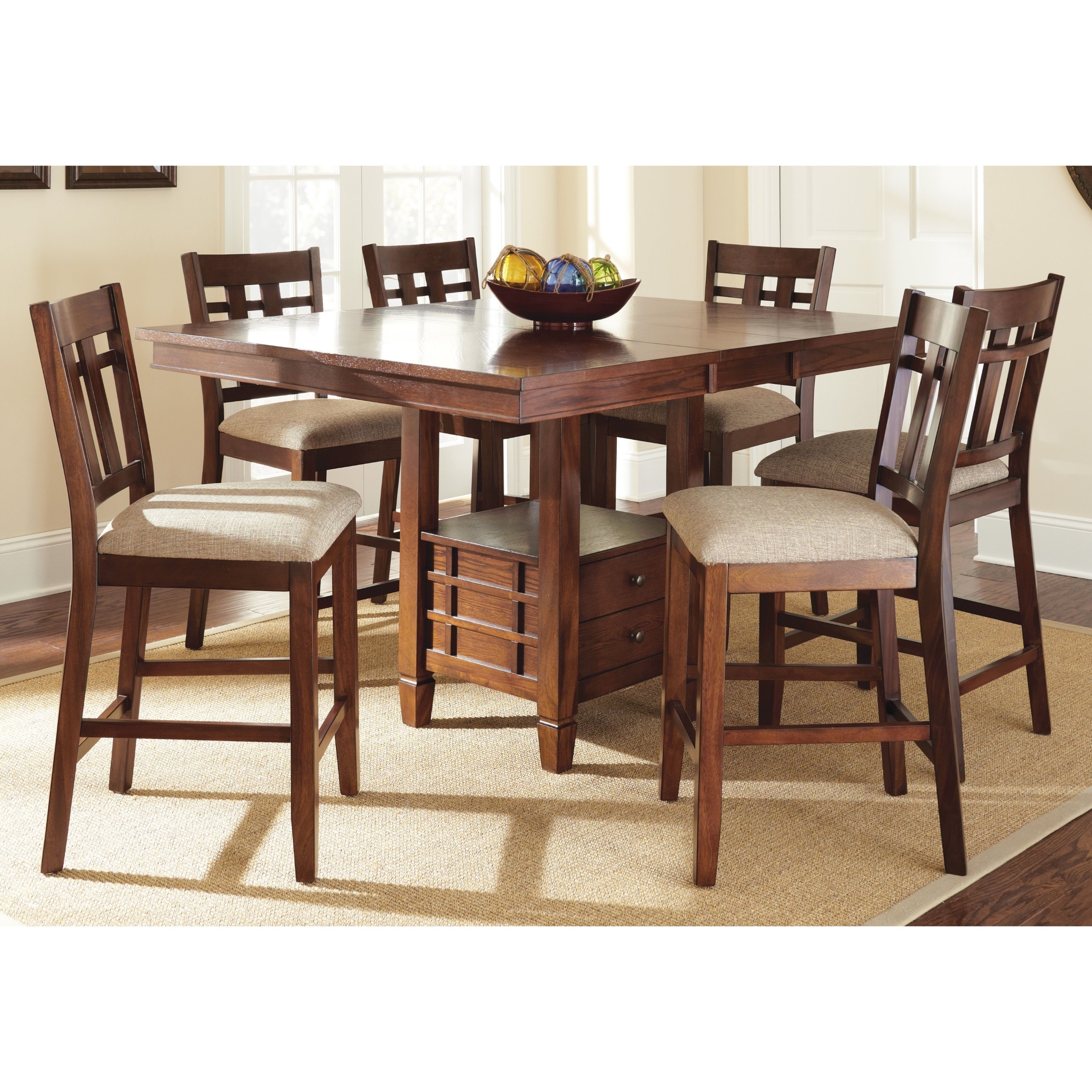 Company bolton counter height w butterfly leaf dark dining table