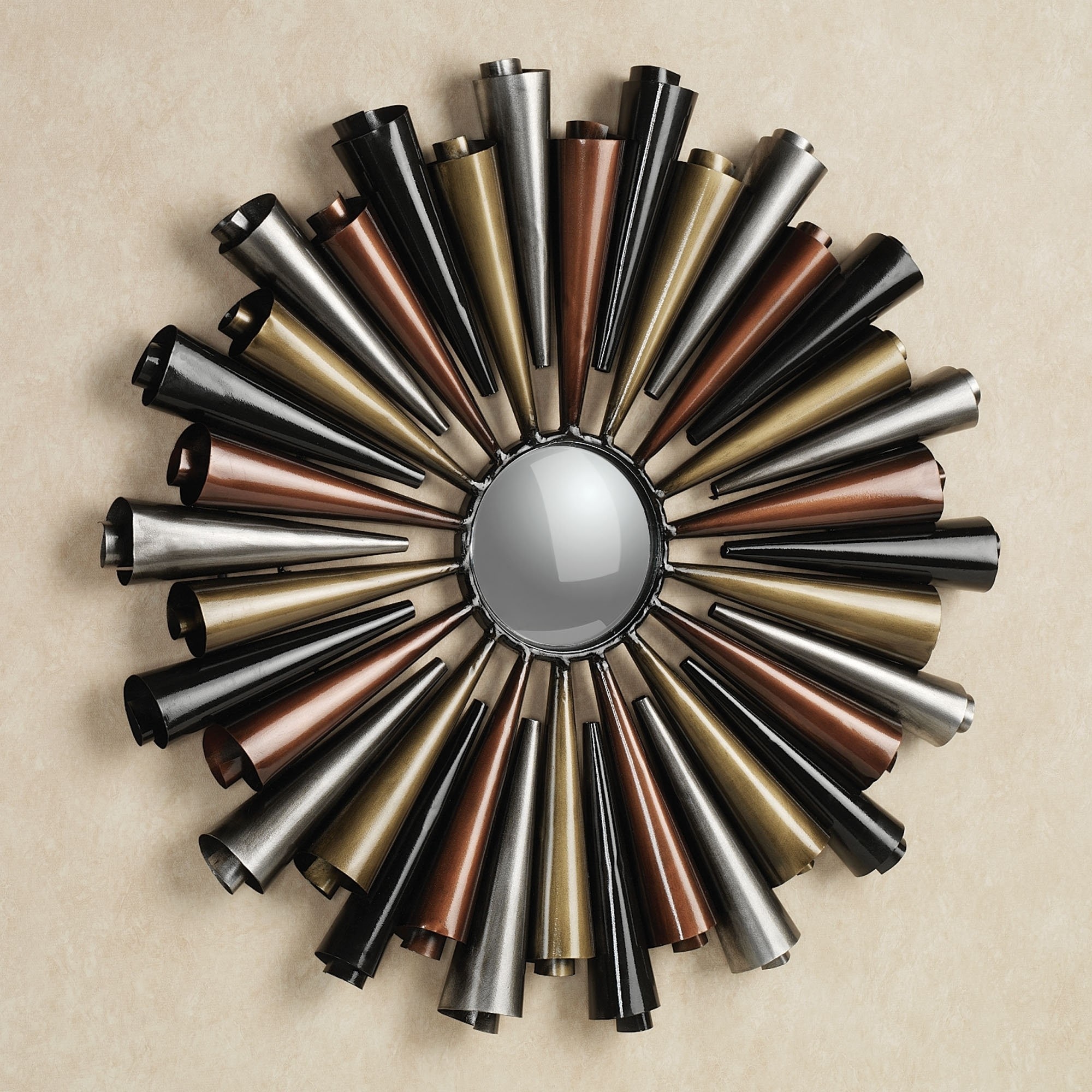 New light mirrored wall art multi metallic
