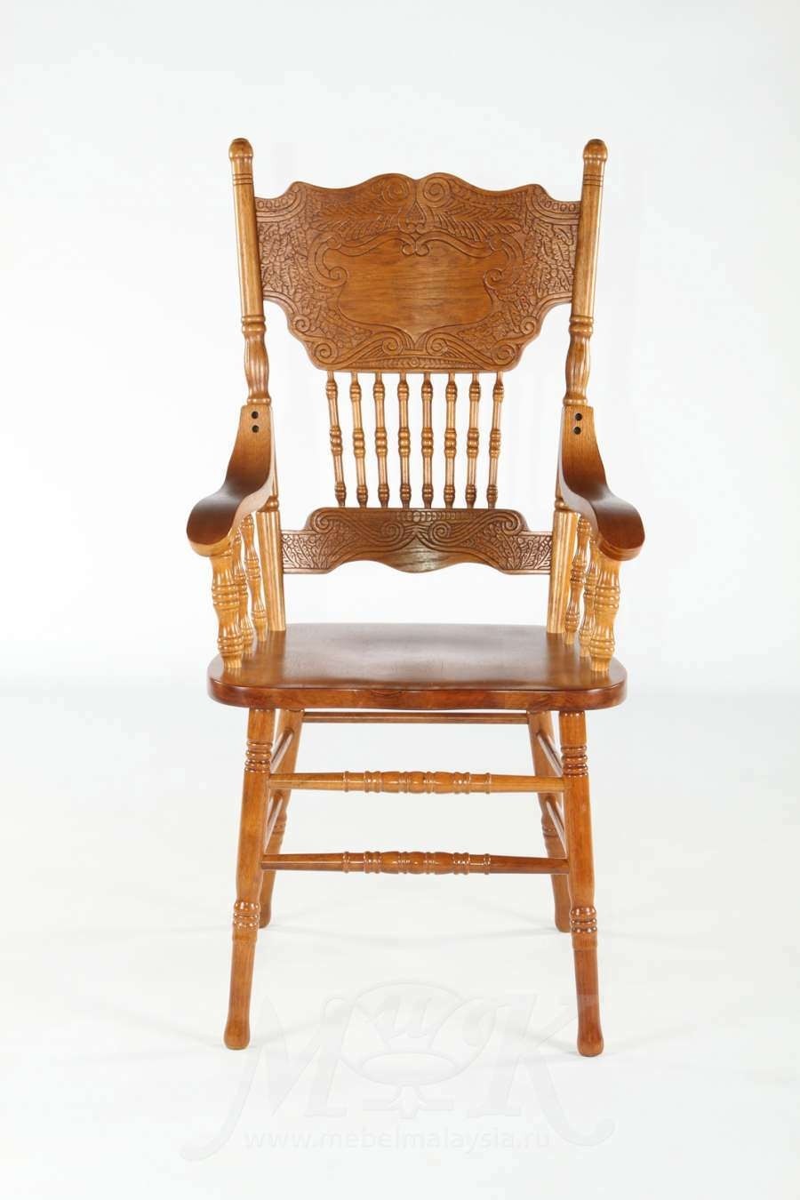 Oak double pressback chairs 1