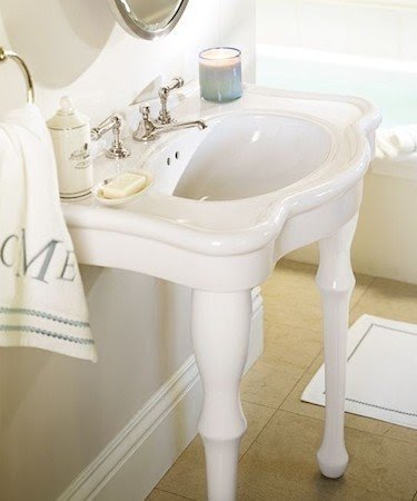 Pottery barn parisian pedestal single sink console look 4 less