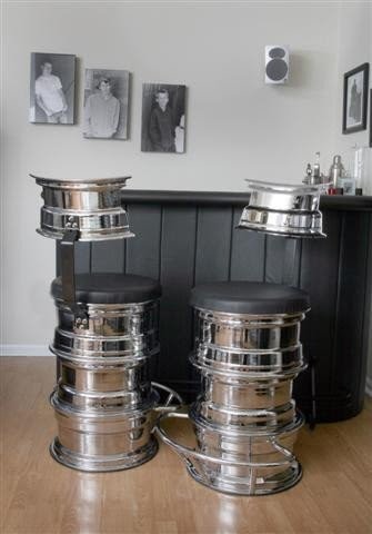 The cruiser hot rod bar stool has a 18 in