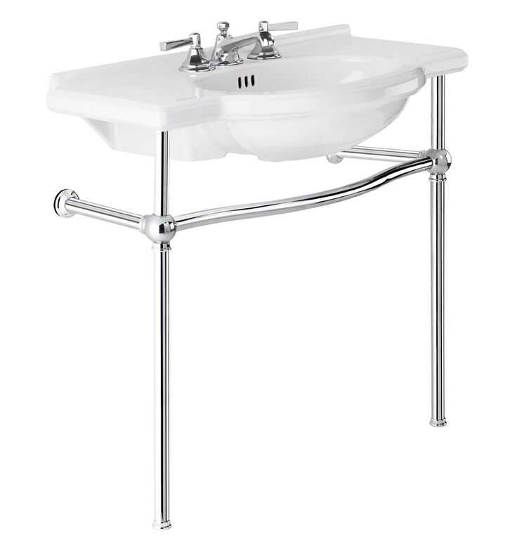 Victorian pedestal single sink console 3