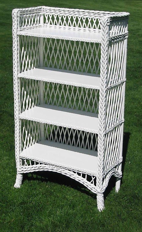 Bar harbor wicker bookcase image 2