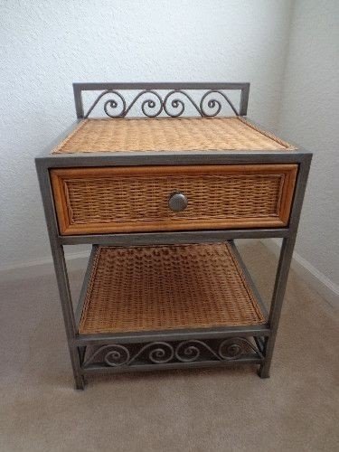 Rattan night tables