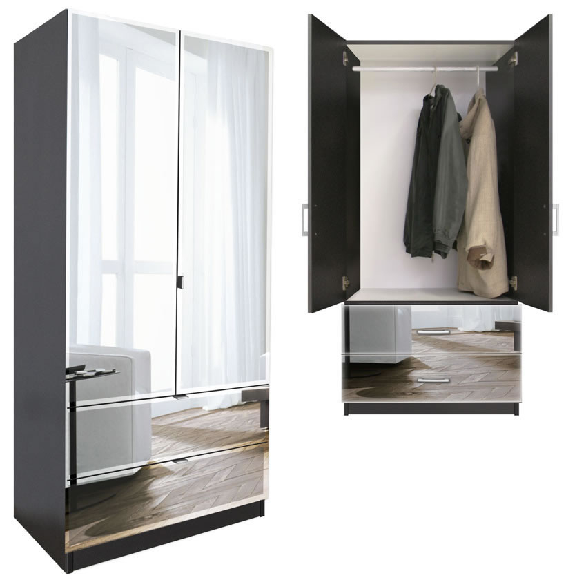 Alta 2 drawer wardrobe armoire