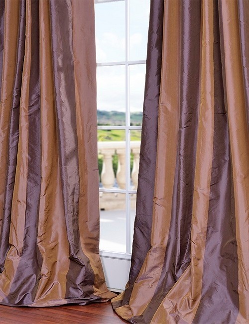 Faux taffeta drapes 1