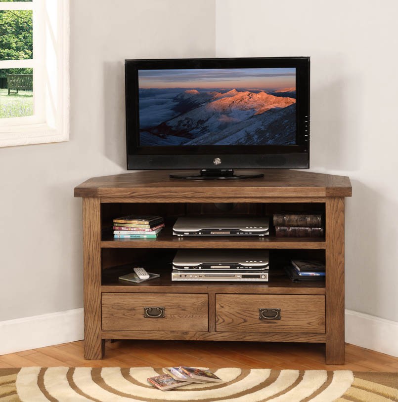 Natural wooden corner tv cabinet design ideas