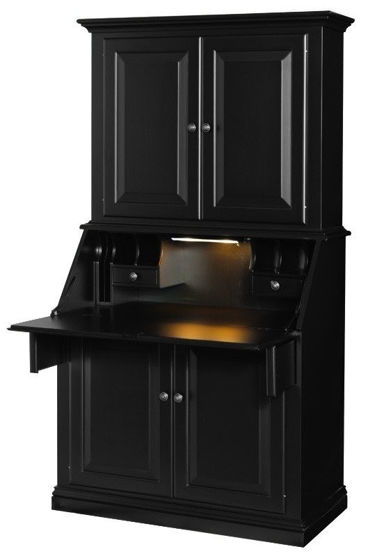 Secretary desk with hutch top