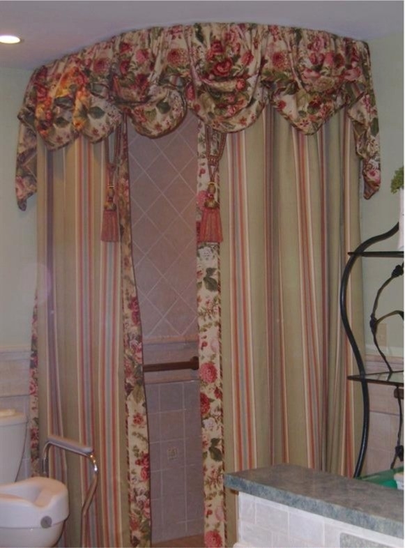 Shower curtain and her comments and images are shared below