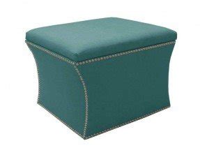 Unique shapes teal ottoman