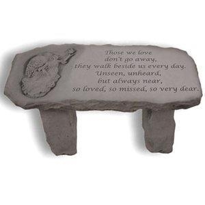 Home gift ideas small memorial angel garden bench