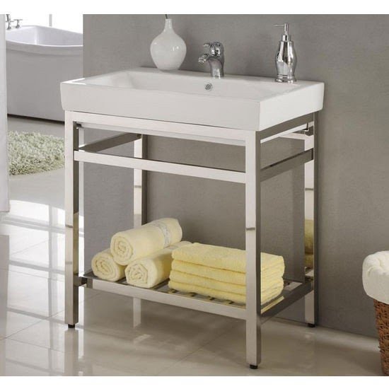Metal leg bathroom vanities