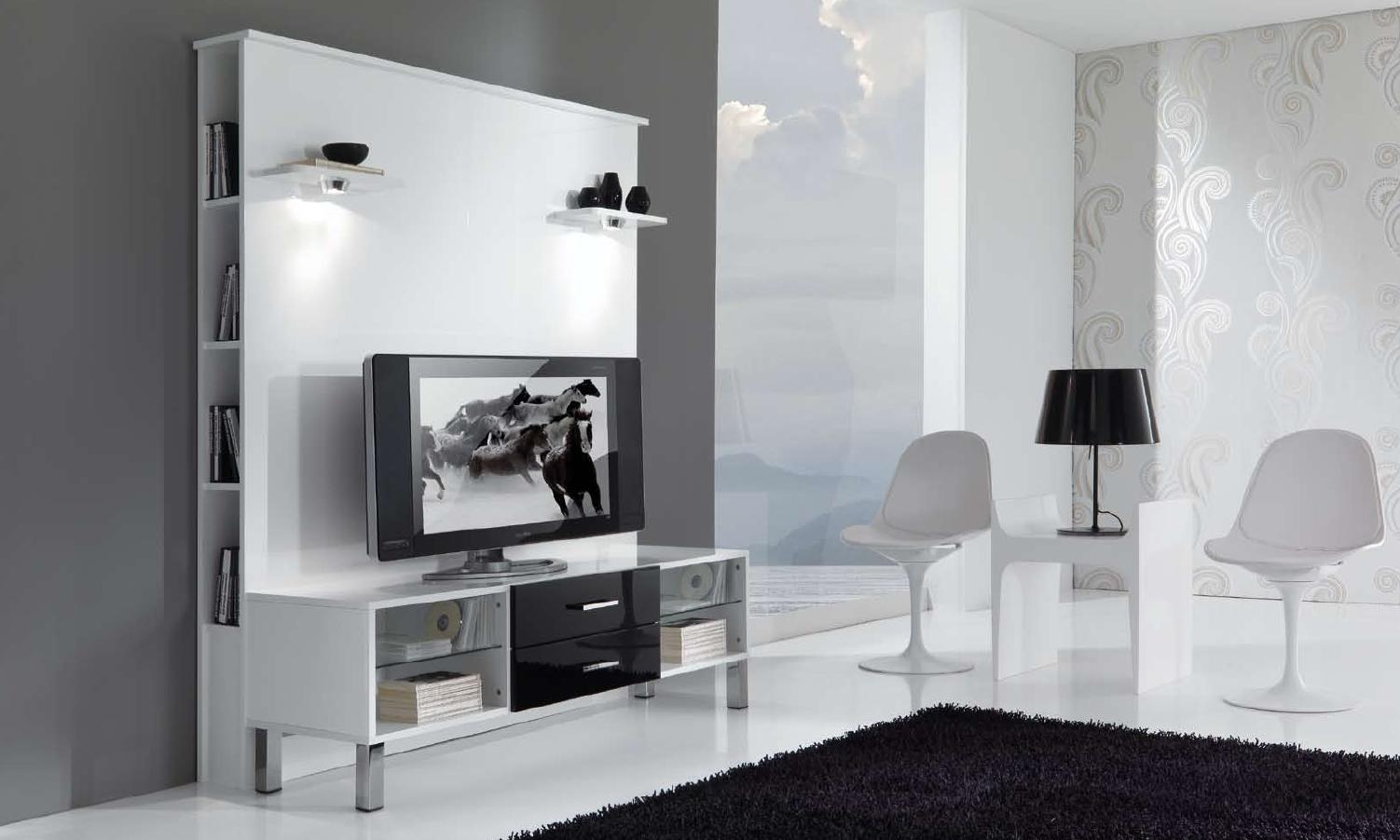 Tv stand with back panel 2