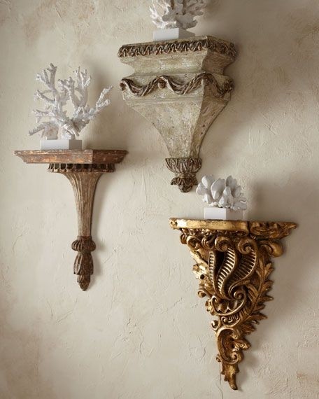 Corbel style wall shelves