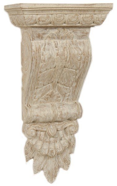 Large orleans corbel wall shelf natural limed