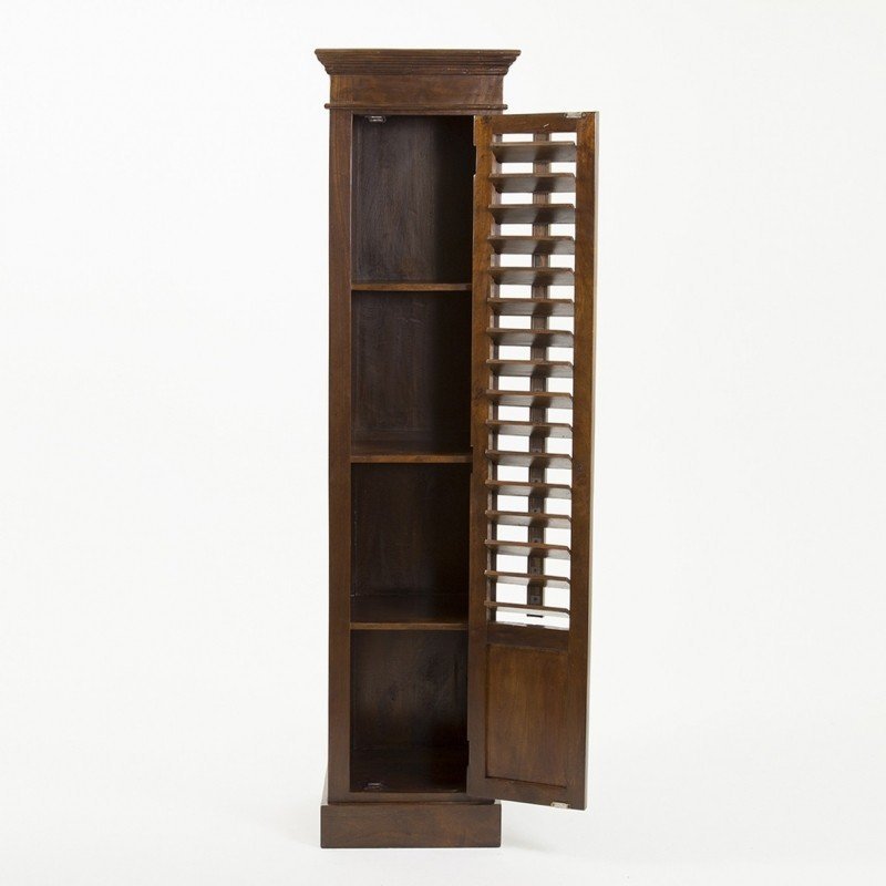 Valencia tall narrow cabinet with operable louvers