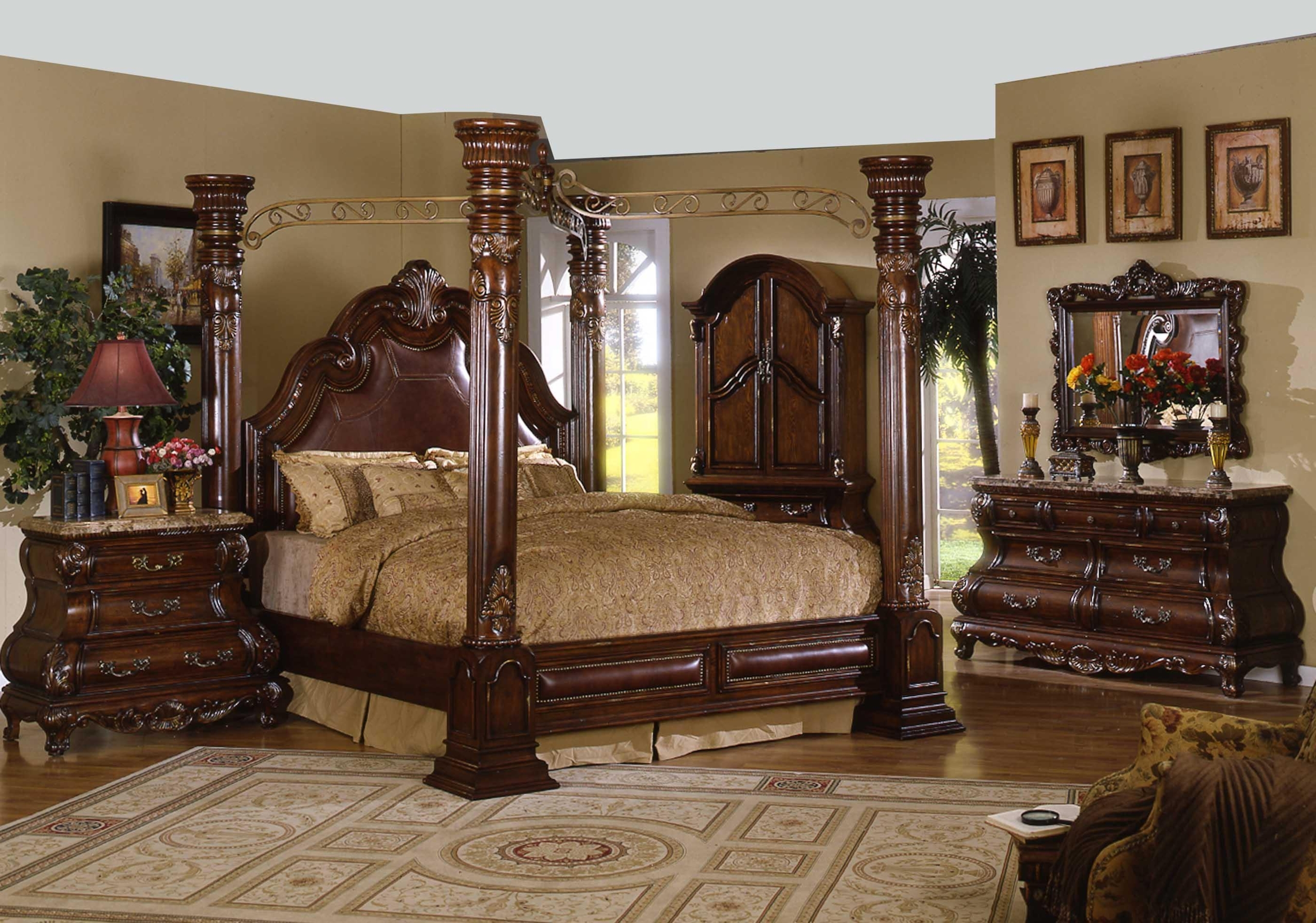 4 post king bed frame