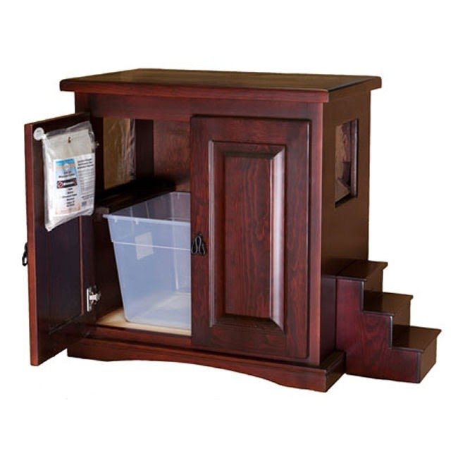 Cat litter box cabinet