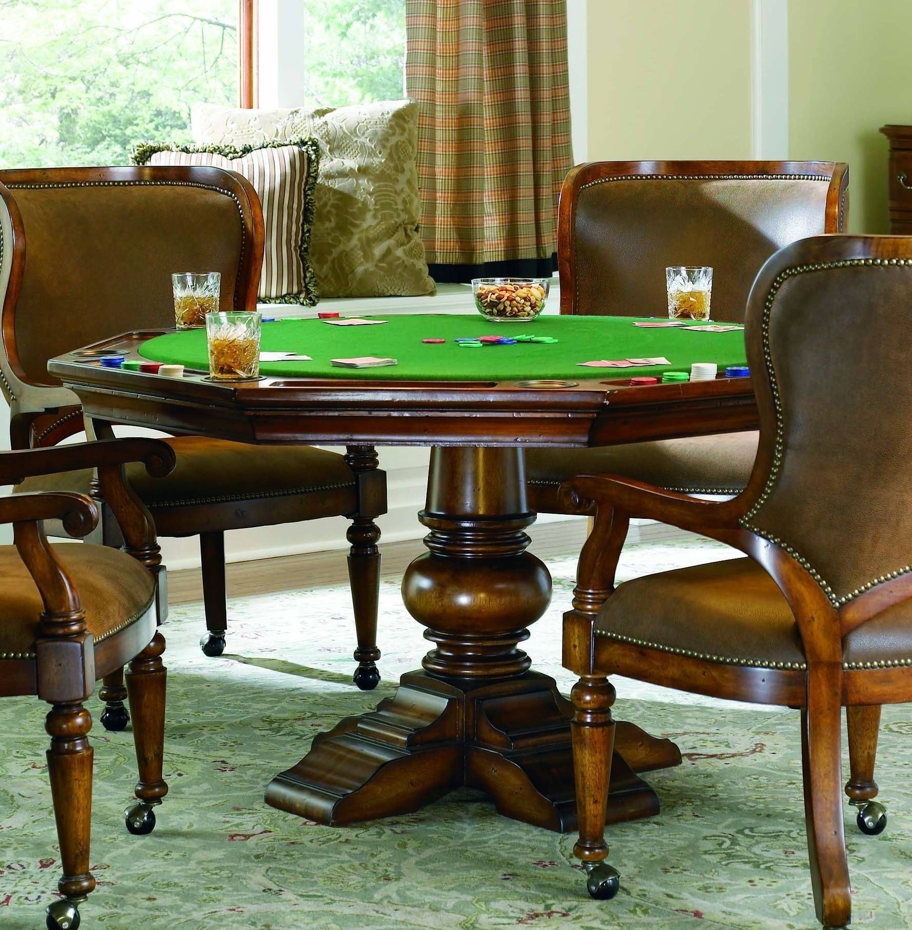 Game table hooker furniture waverly place reversible poker table