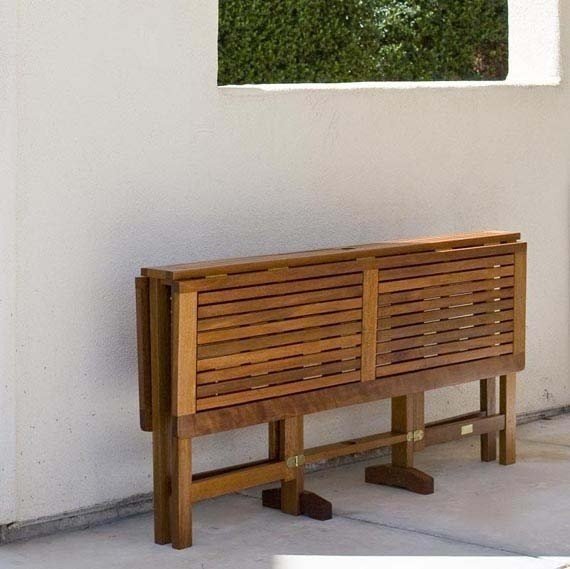 Teak folding tables