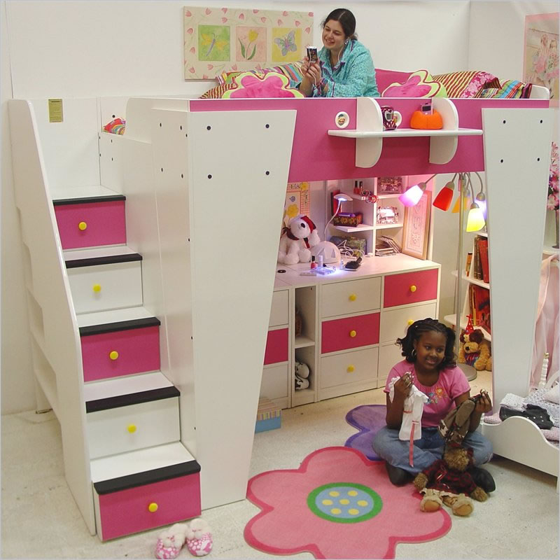 Kids loft beds with stairs