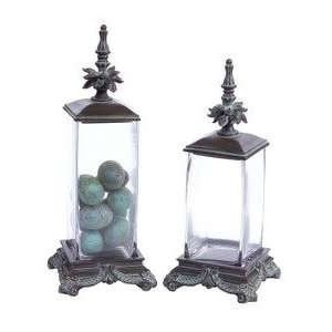 Kitchen canisters on 15 glass decorative bronze kitchen canister set