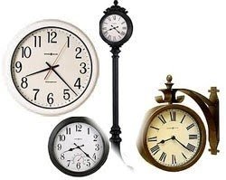 Outdoor wall clock and thermometer