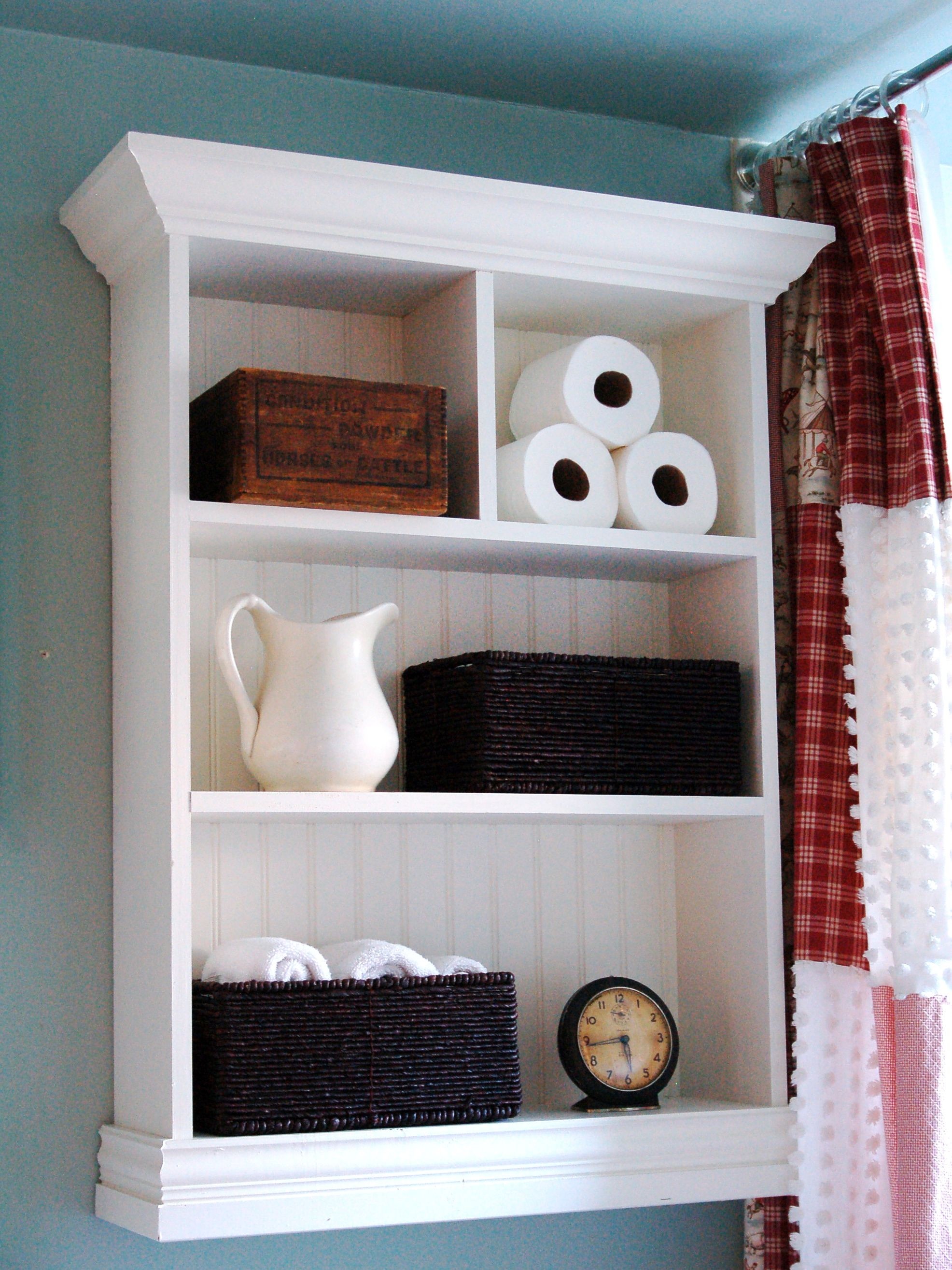 Cottage bathroom storage cabinet