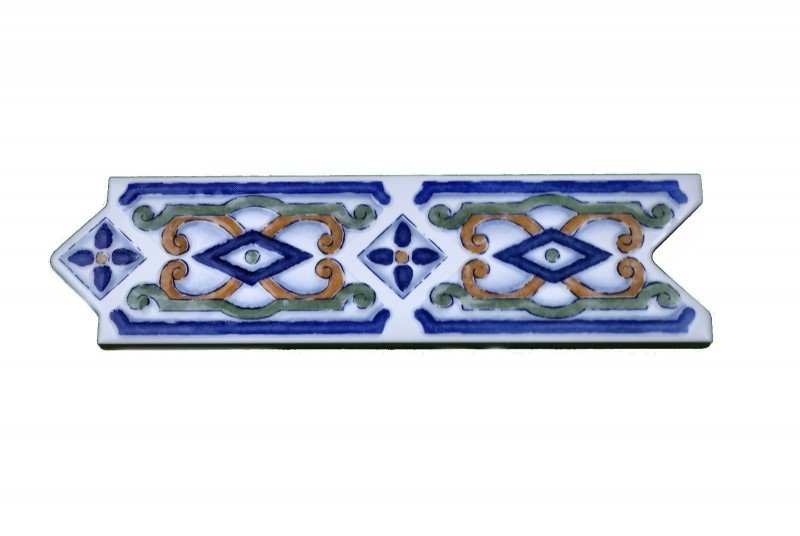 Dune n11009 3x8 decorative ceramic border vintage kitchen tile retro