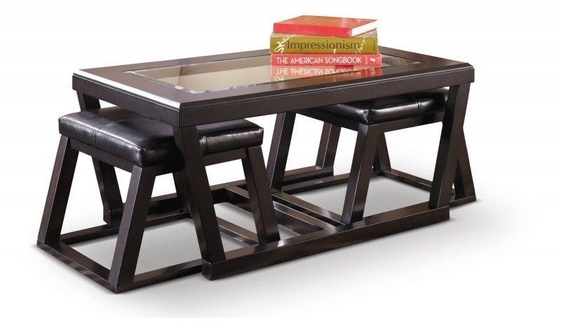 Kelton coffee table and 2 ottomans