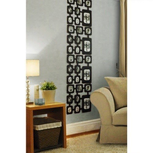 Large black 4 piece multi aperture photo holder collage picture