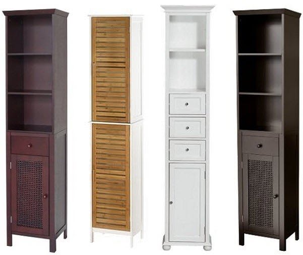 Narrow linen cabinet
