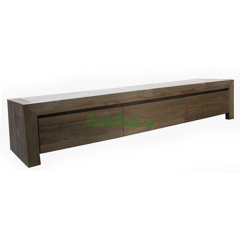 Reclaimed teak low tv stand bold