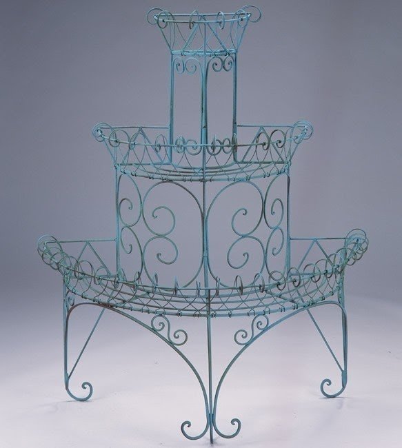 Antique iron plant stand