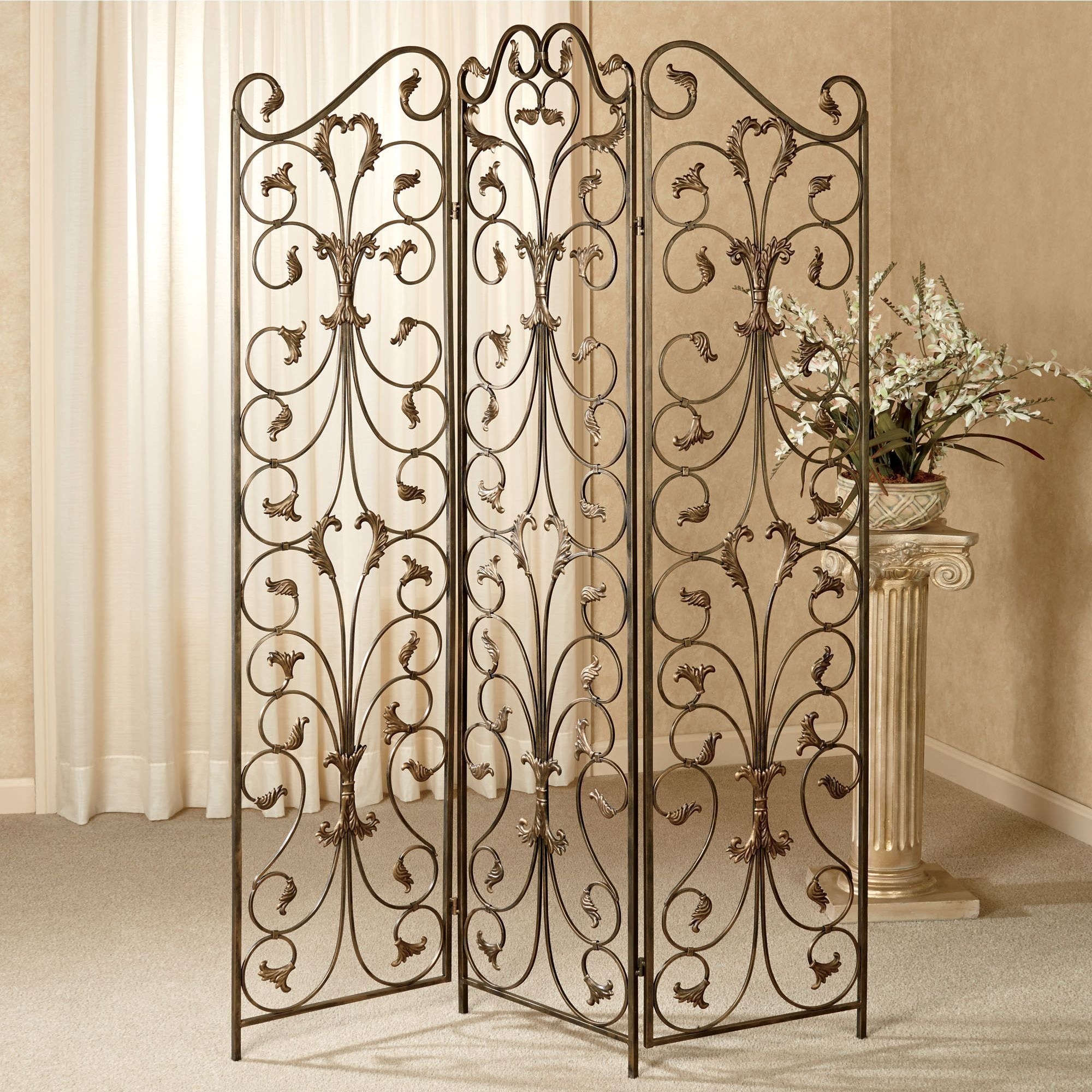 Home ashville metal room divider screen 1