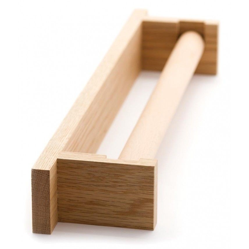 Pedlars wooden roller towel holder