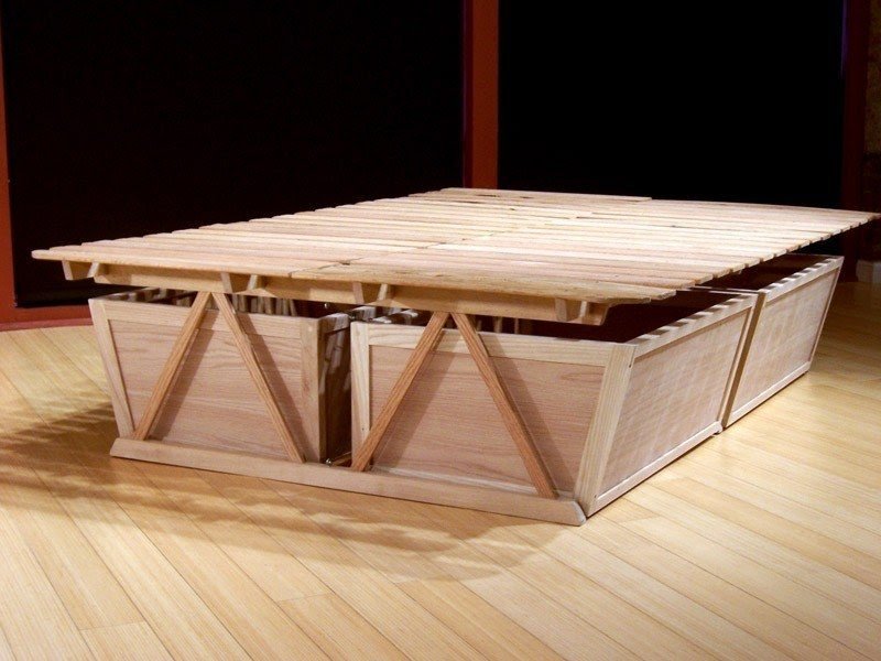 The trellis captains bed sleep high atop a sea of
