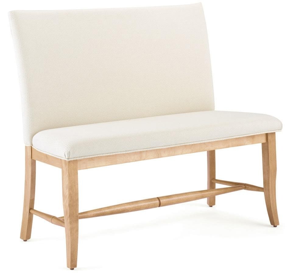 Upholstered dining bench with back 2