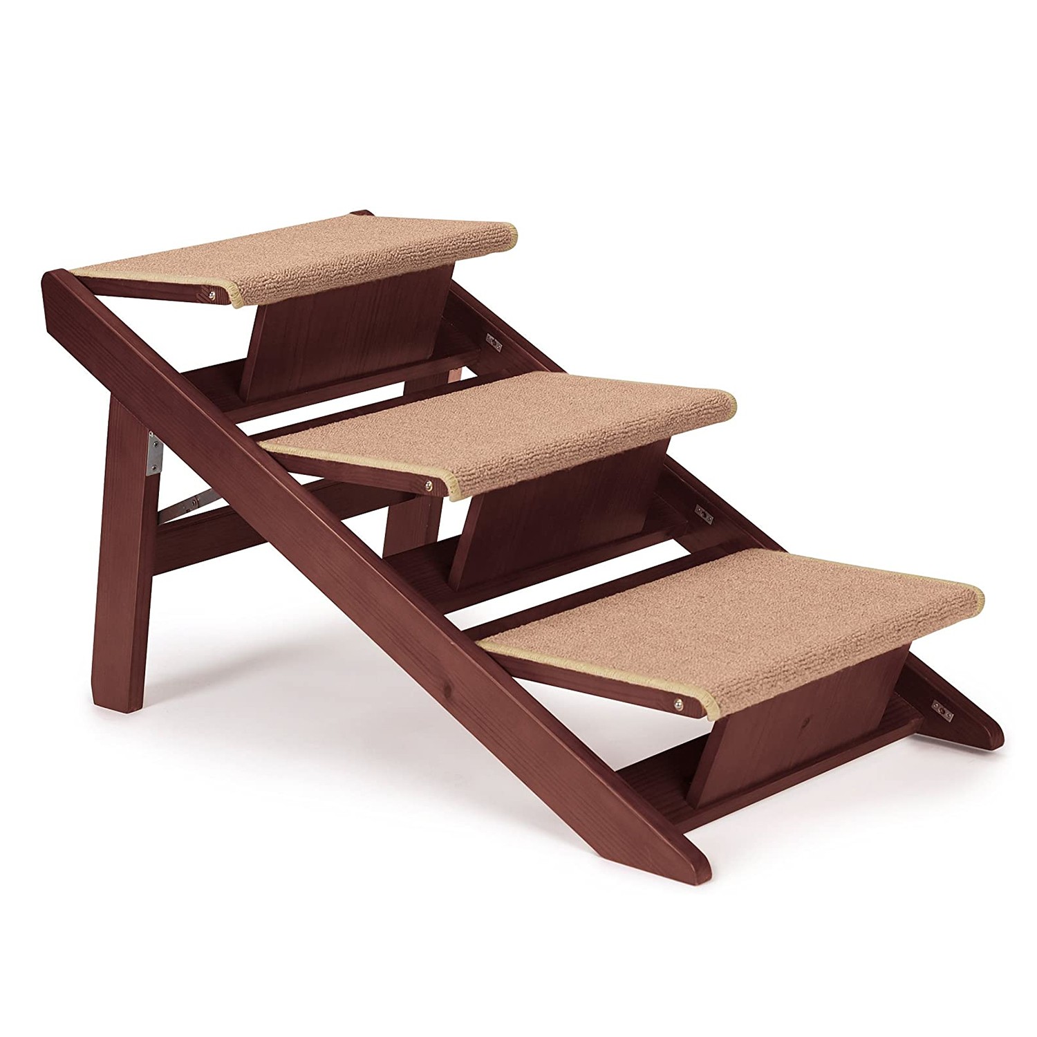 Details about pet studio dog ramp stairs folds flat carpeted