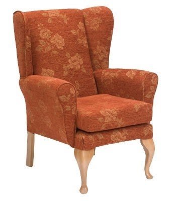 Furniture living room casual chairs restwell queen anne fireside chair