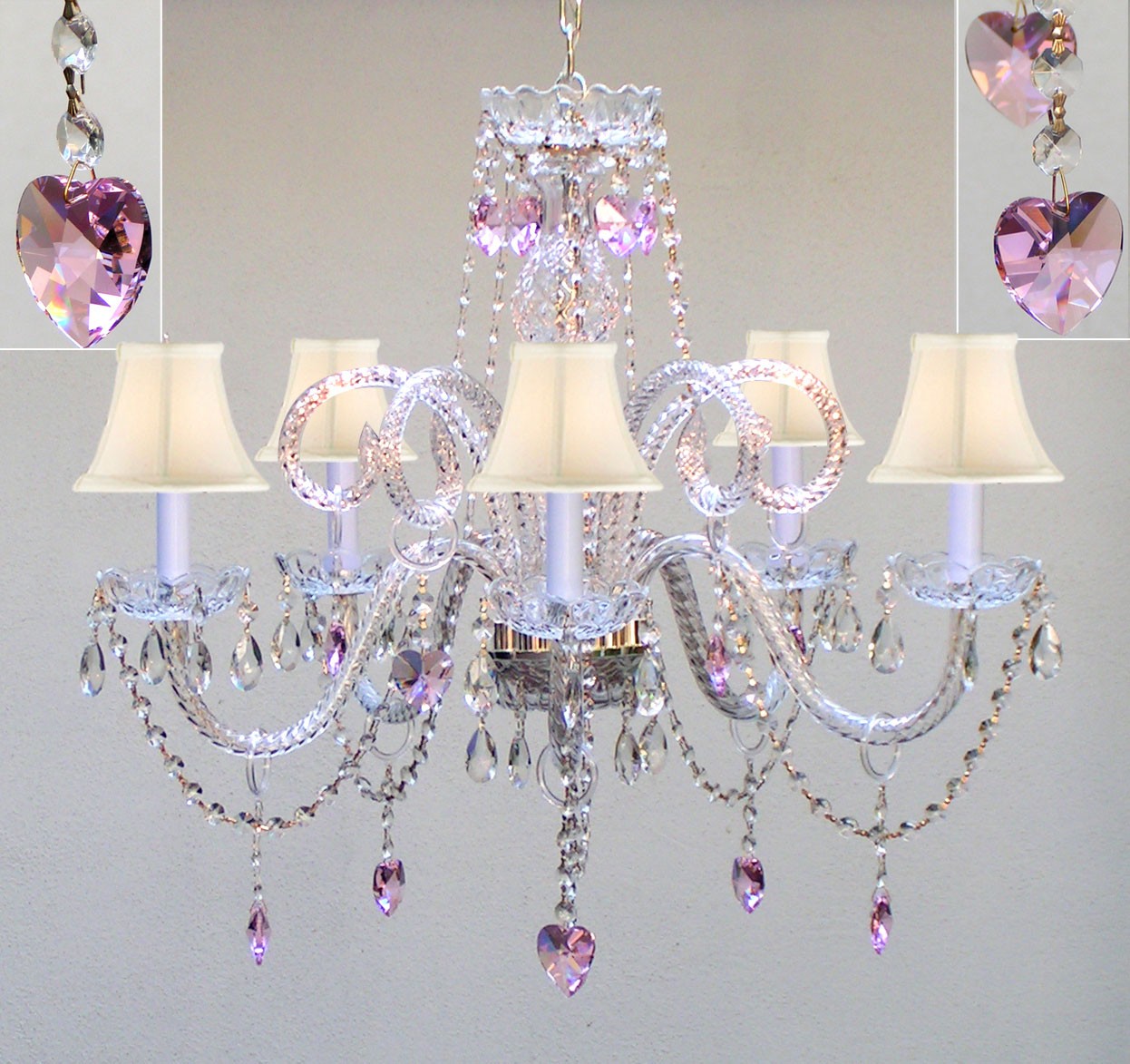 Girls white chandelier