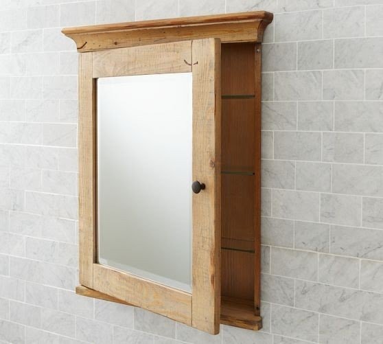 Mason reclaimed wood recessed medicine cabinet 4