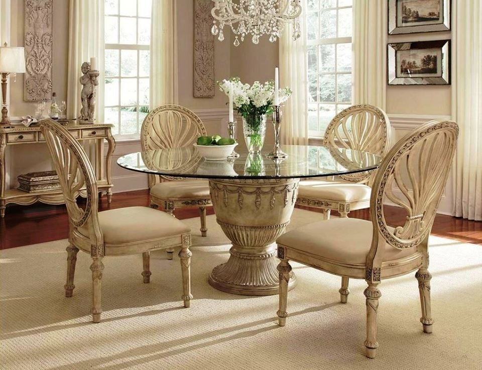 Round glass dining table for 6 2