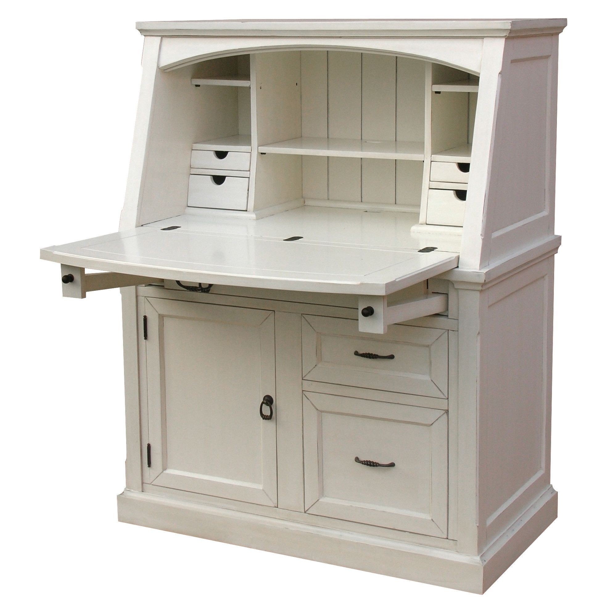 Secretary style computer desk