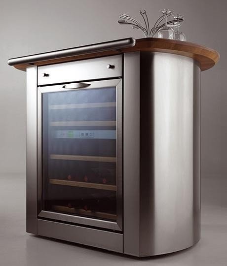 Wine credenza refrigerator