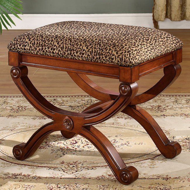 Animal print accent stool