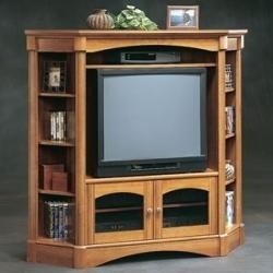 Corner entertainment center with hutch 1