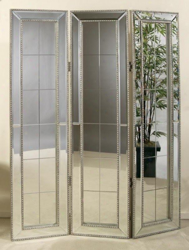 Mirrored room divider screen 4