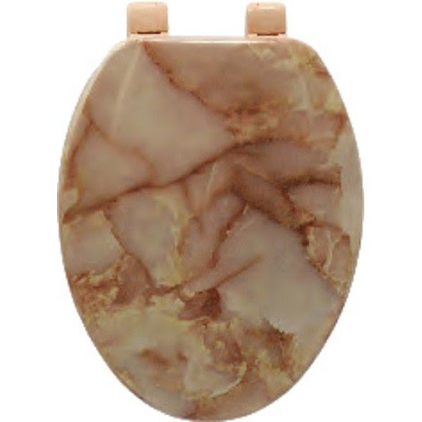 Pink marble toilet seat elongated 1